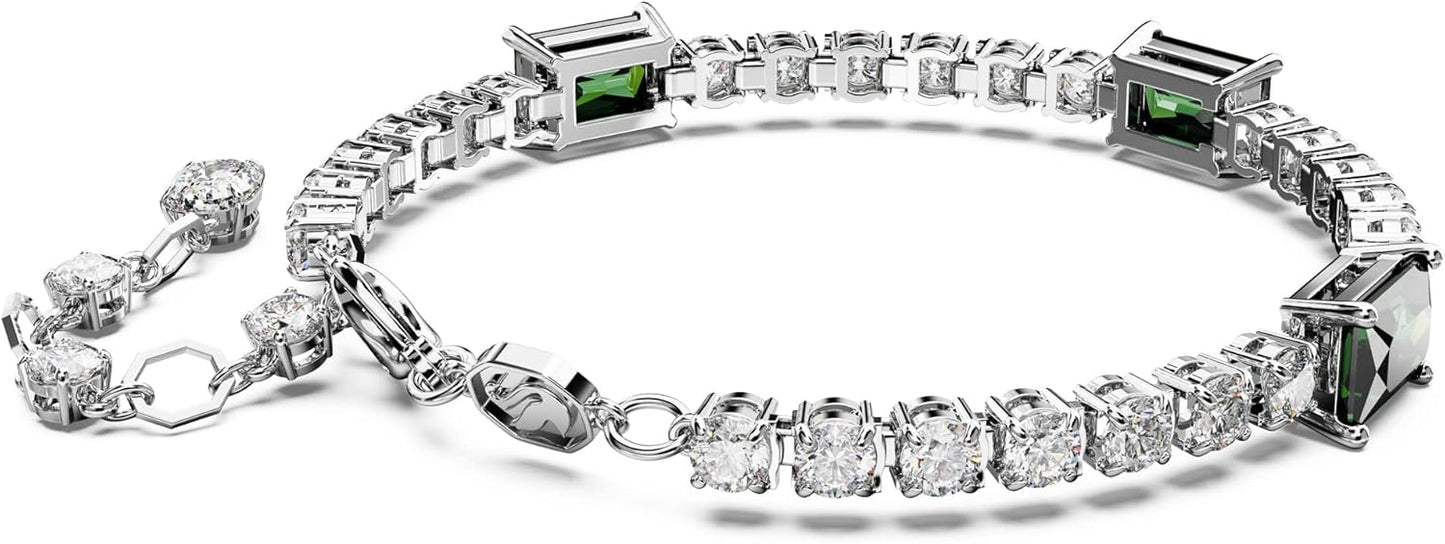 Swarovski Matrix Tennis Bracelet, Pink and Clear Round - Cut Stones in a Rhodium Finished Setting - with | Sold by Uncle Wiener's Wholesale