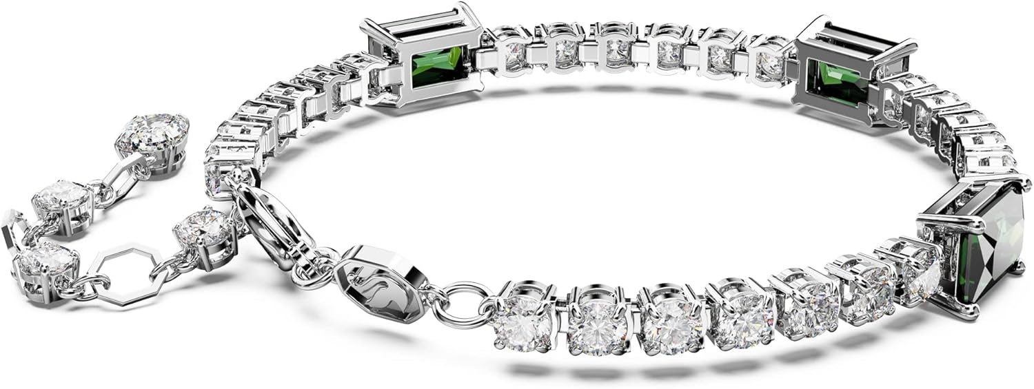 Swarovski Matrix Tennis Bracelet, Pink and Clear Round - Cut Stones in a Rhodium Finished Setting - with | Sold by Uncle Wiener's Wholesale