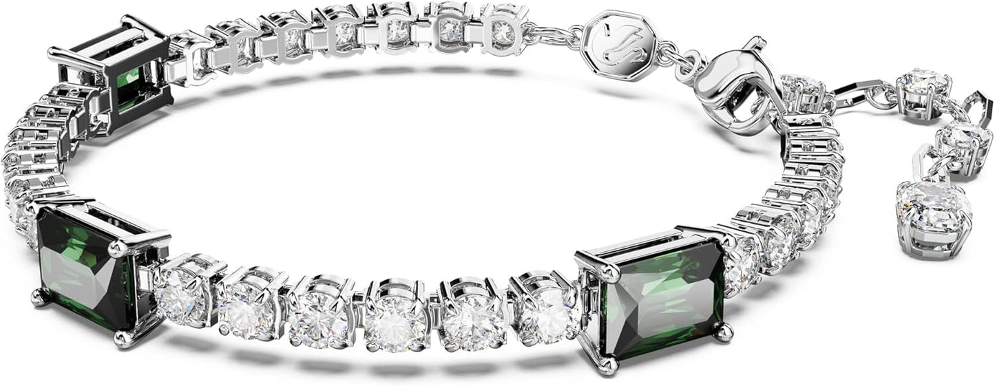 Swarovski Matrix Tennis Bracelet, Pink and Clear Round - Cut Stones in a Rhodium Finished Setting - with | Sold by Uncle Wiener's Wholesale