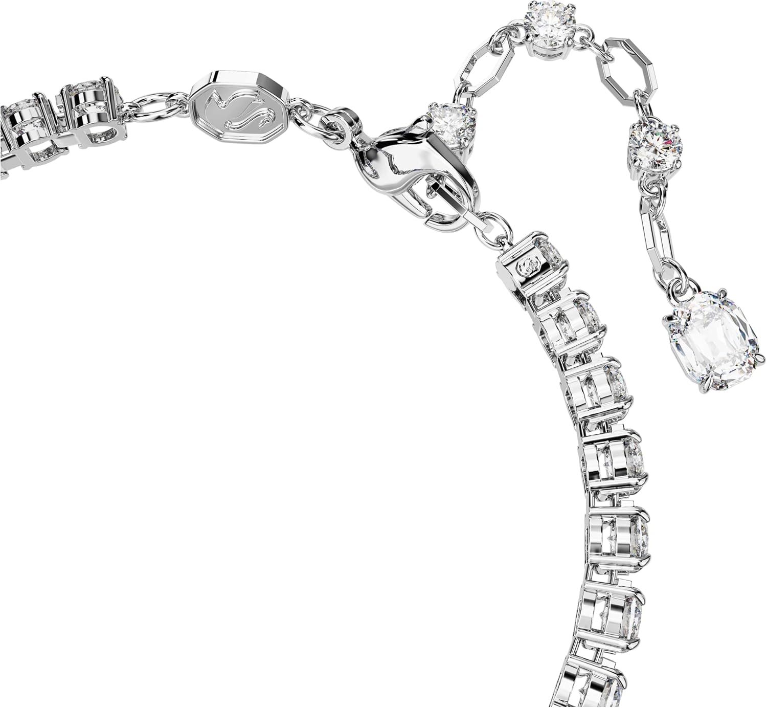 Swarovski Matrix Tennis Bracelet, Pink and Clear Round - Cut Stones in a Rhodium Finished Setting - with | Sold by Uncle Wiener's Wholesale