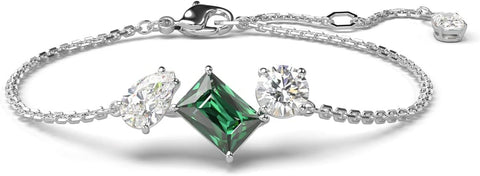 Swarovski Mesmera bracelet, Mixed cuts, Green, Rhodium Finished - with | Sold by Uncle Wiener's Wholesale