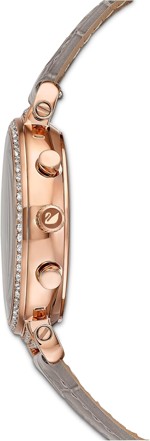 Swarovski Passage Chrono Crystal Watch Collection, Leather Strap - with | Sold by Uncle Wiener's Wholesale