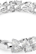 Swarovski Women's Tennis Bracelet, White Crystals with Rhodium Plating, from the Tennis Deluxe Collection - with | Sold by Uncle Wiener's Wholesale