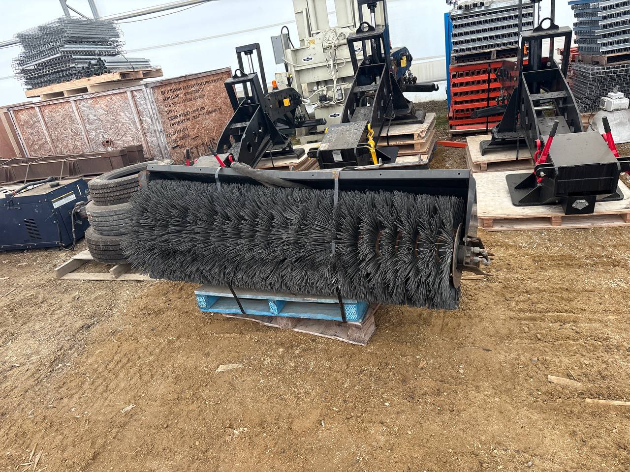 Sweepster Hydraulic Pickup Broom | Skid Steer Sweeper Attachment | Lightly Used Surplus - with | Sold by Uncle Wiener's Wholesale