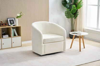 Swivel Barrel Accent Chair – Modern 360° Lounge Chair SQ7007 - with White Comfort Lounge Accent Chair | Sold by Uncle Wiener's Wholesale
