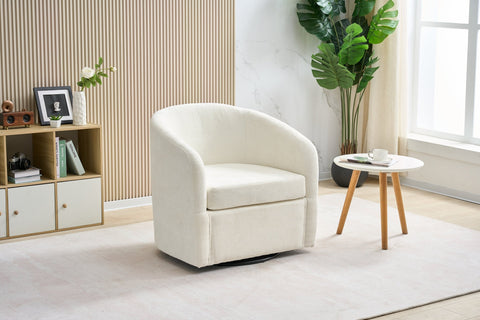 Swivel Barrel Accent Chair – Modern 360° Lounge Chair SQ7007 - with White Comfort Lounge Accent Chair | Sold by Uncle Wiener's Wholesale