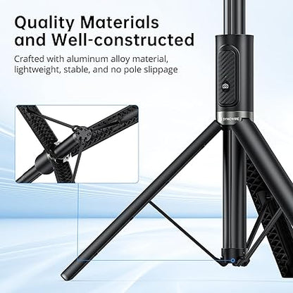 Syncwire 55 Inch Extendable Selfie Stick Tripod with Rechargeable Wireless Remote for Smartphones - General Equipment with | Sold by Uncle Wiener's Wholesale