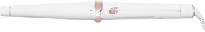 T3 SinglePass Wave Professional Curling Wand – Tapered Ceramic Hair Curler with 5 Heat Settings for Beach Waves & Curls