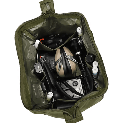 Tactical Ammo & Tool Storage Bag 12″ Heavy Duty 600D Utility Organizer Black Tan Green ATB17301 - with Army Green | Sold by Uncle Wiener's Wholesale