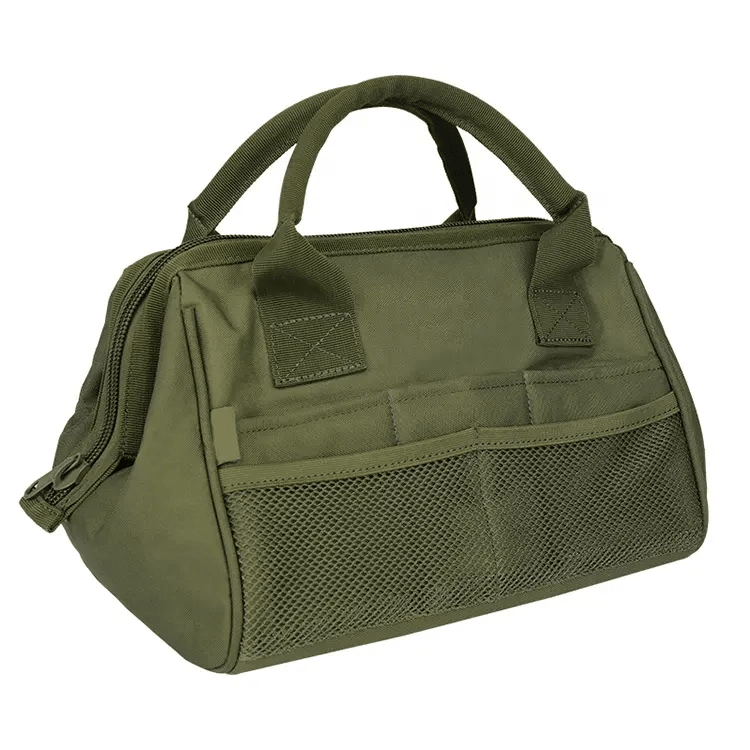 Tactical Ammo & Tool Storage Bag 12″ Heavy Duty 600D Utility Organizer Black Tan Green ATB17301 - with Army Green | Sold by Uncle Wiener's Wholesale