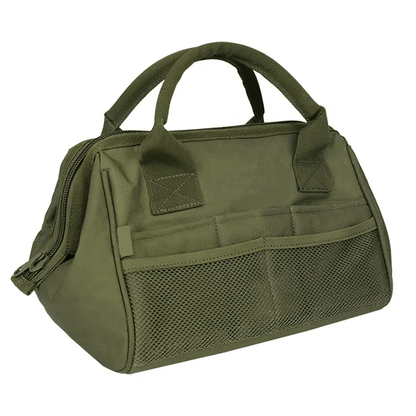 Tactical Ammo & Tool Storage Bag 12″ Heavy Duty 600D Utility Organizer Black Tan Green ATB17301 - with Army Green | Sold by Uncle Wiener's Wholesale