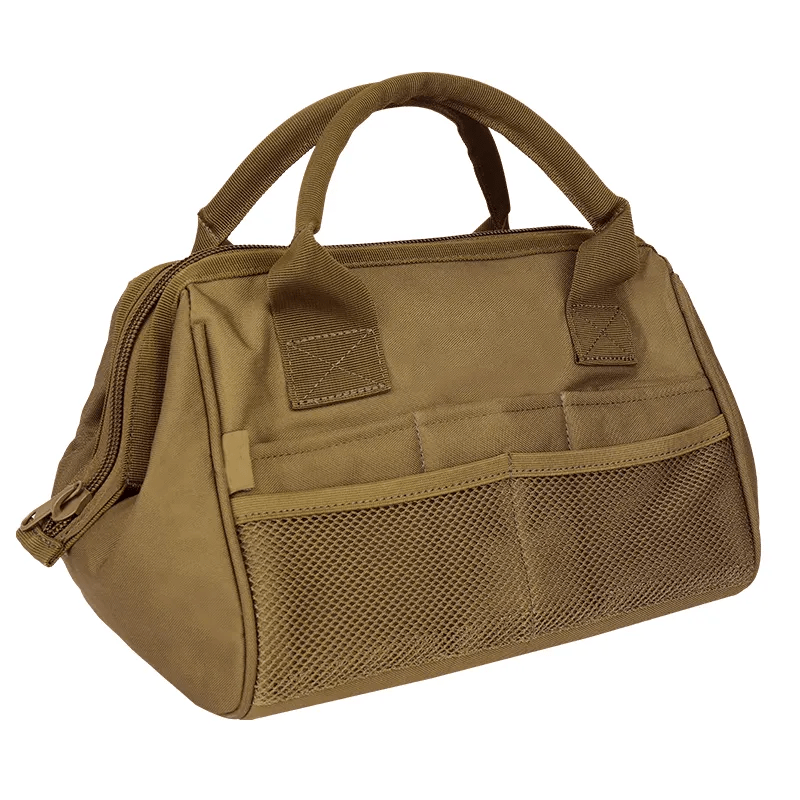 Tactical Ammo & Tool Storage Bag 12″ Heavy Duty 600D Utility Organizer Black Tan Green ATB17301 - with Tan | Sold by Uncle Wiener's Wholesale