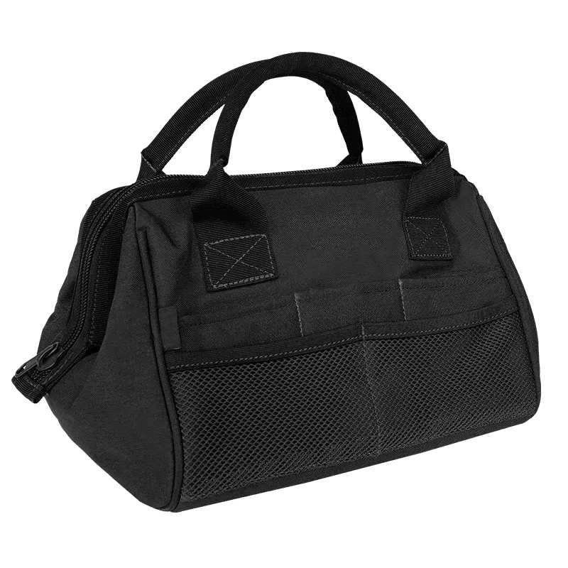 Tactical Ammo & Tool Storage Bag 12″ Heavy Duty 600D Utility Organizer Black Tan Green ATB17301 - with Black | Sold by Uncle Wiener's Wholesale