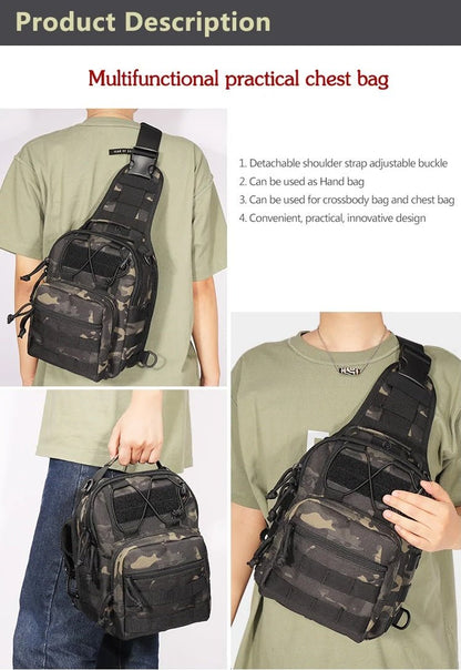 Tactical Daypack – Compact Military Backpack A88060 Series | MOLLE EDC Pack (Woodland Camo A88060WC / Black Typhoon A88060BTP / Black A88060BLK) - with Black Typhoon | Sold by Uncle Wiener's Wholesale