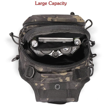 Tactical Daypack – Compact Military Backpack A88060 Series | MOLLE EDC Pack (Woodland Camo A88060WC / Black Typhoon A88060BTP / Black A88060BLK) - with Black Typhoon | Sold by Uncle Wiener's Wholesale
