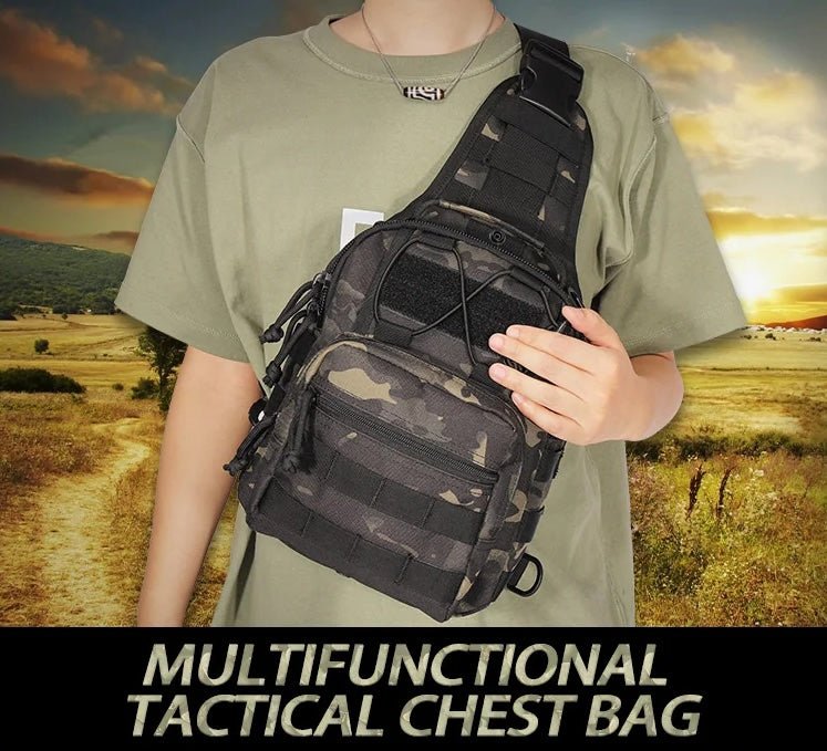 Tactical Daypack – Compact Military Backpack A88060 Series | MOLLE EDC Pack (Woodland Camo A88060WC / Black Typhoon A88060BTP / Black A88060BLK) - with Black Typhoon | Sold by Uncle Wiener's Wholesale