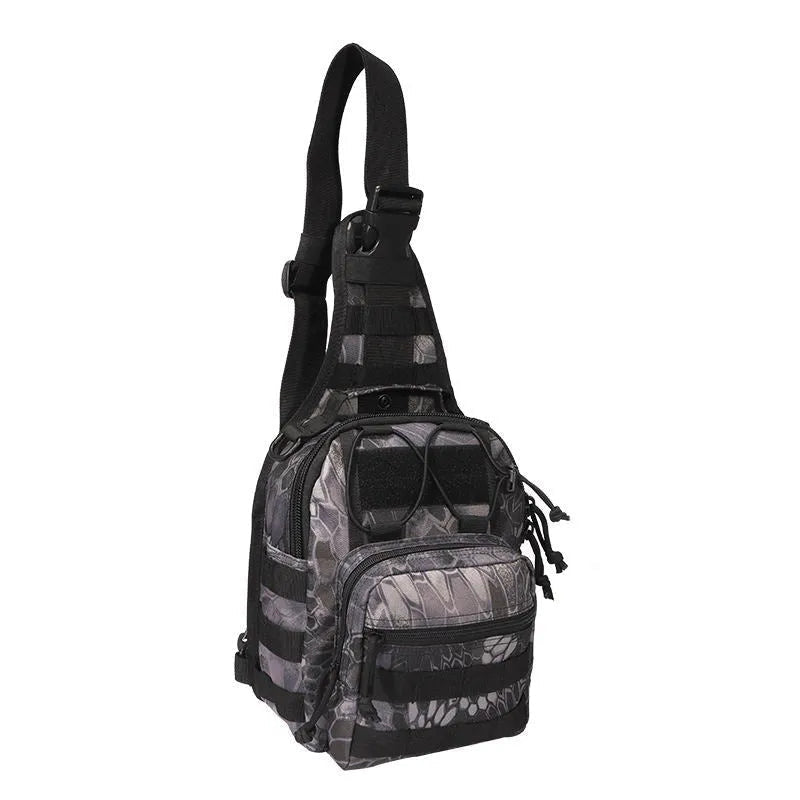 Tactical Daypack – Compact Military Backpack A88060 Series | MOLLE EDC Pack (Woodland Camo A88060WC / Black Typhoon A88060BTP / Black A88060BLK) - with Black Typhoon | Sold by Uncle Wiener's Wholesale