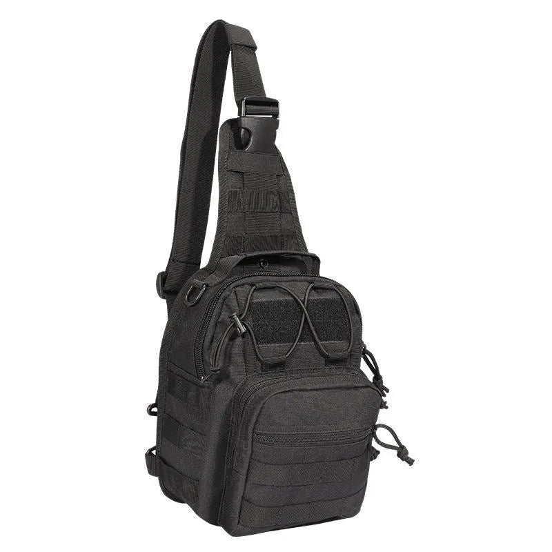 Tactical Daypack – Compact Military Backpack A88060 Series | MOLLE EDC Pack (Woodland Camo A88060WC / Black Typhoon A88060BTP / Black A88060BLK) - with Black | Sold by Uncle Wiener's Wholesale