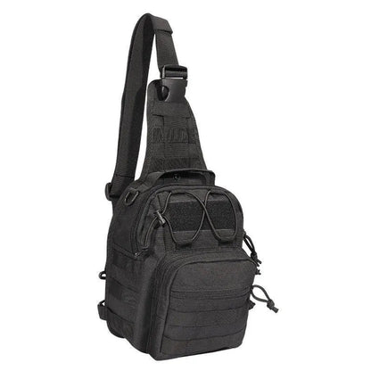 Tactical Daypack – Compact Military Backpack A88060 Series | MOLLE EDC Pack (Woodland Camo A88060WC / Black Typhoon A88060BTP / Black A88060BLK) - with Black | Sold by Uncle Wiener's Wholesale