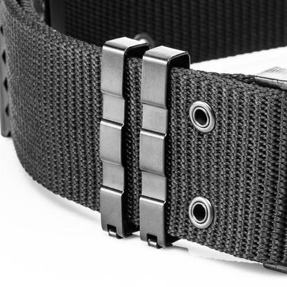 Tactical Duty Belt – Heavy - Duty Adjustable Webbing Belt Black C88051 - with | Sold by Uncle Wiener's Wholesale