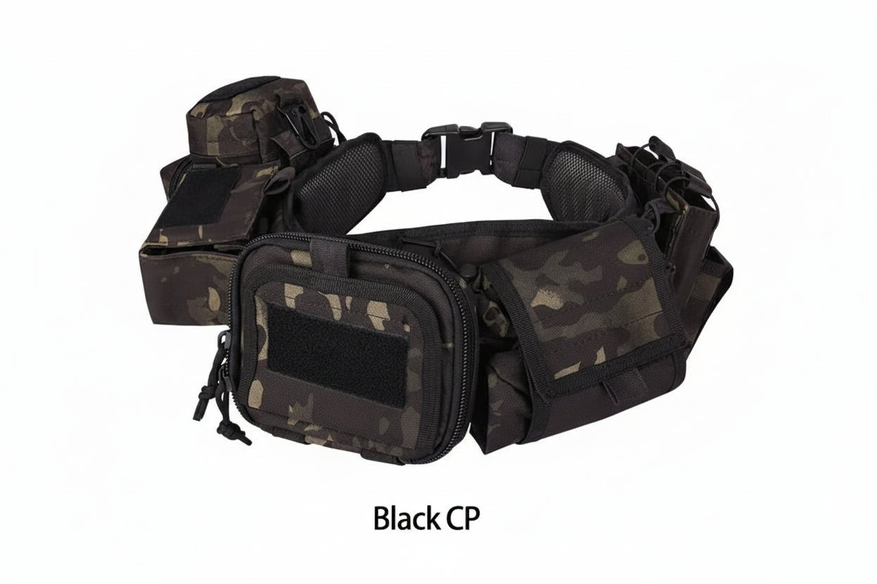 Tactical Utility Gear Pouch – Heavy - Duty Military Storage Bag Black Camo L1810 - with | Sold by Uncle Wiener's Wholesale