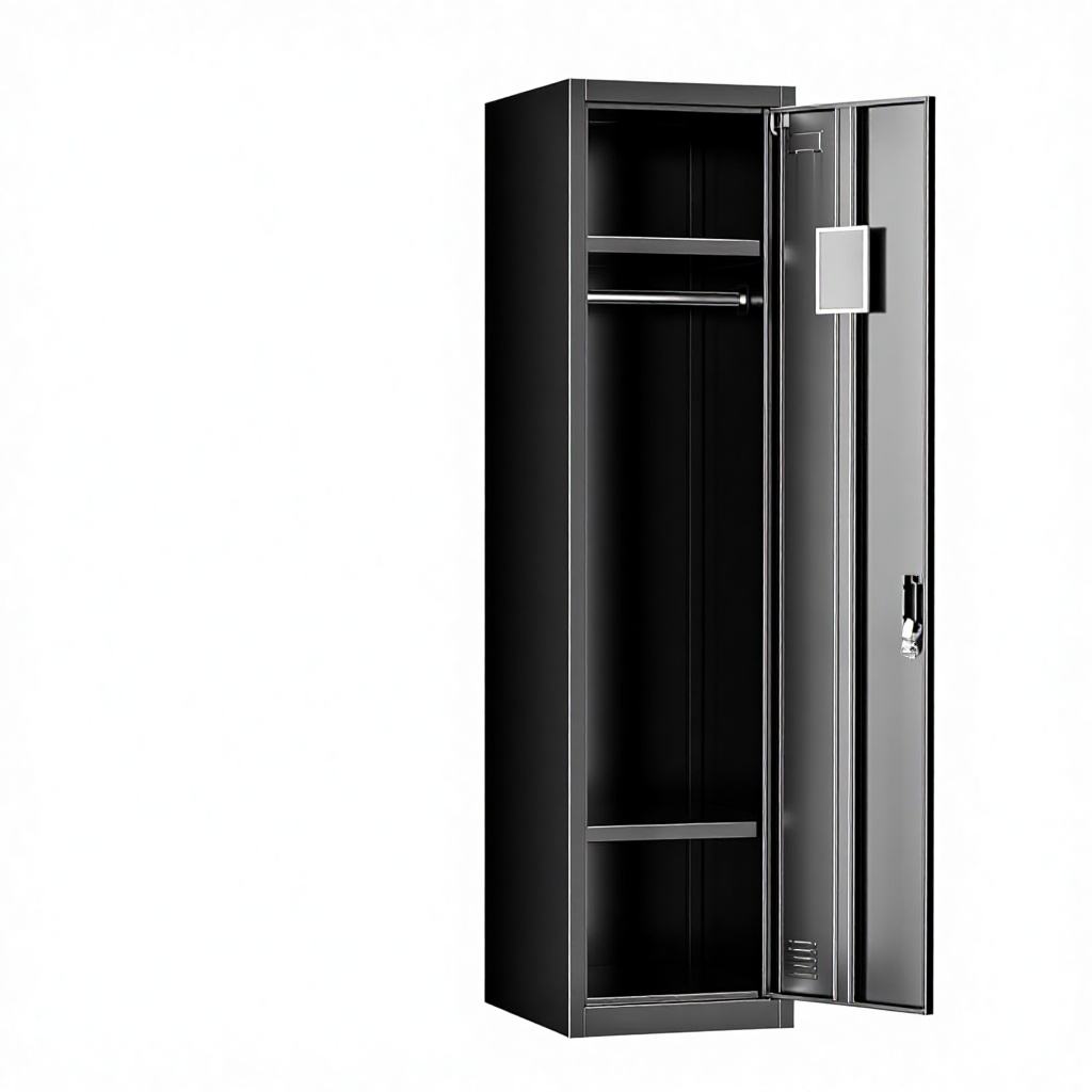 Tall Steel Storage Locker 15″ × 16.9″ × 72″ Black Garage Cabinet YCDM287 - with | Sold by Uncle Wiener's Wholesale