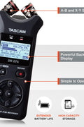 Tascam DR - 07X Stereo Handheld Digital Audio Portable Recorder and USB Audio Interface, Pro Field, AV, Music, Dictation Recorder - with | Sold by Uncle Wiener's Wholesale