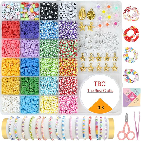 TBC The Best Crafts 4000+ Candy-Scented Clay Beads Bracelet-Making Kit – DIY Jewellery Accessories - Toys with | Sold by Uncle Wiener's Wholesale