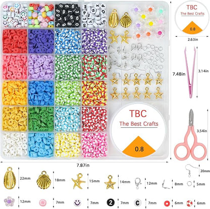 TBC The Best Crafts 4000+ Candy-Scented Clay Beads Bracelet-Making Kit – DIY Jewellery Accessories - Toys with | Sold by Uncle Wiener's Wholesale