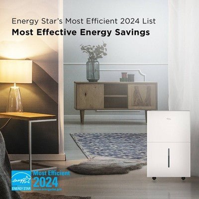 TCL 2000sqft Smart Dehumidifier Energy Star Most Efficient 2024 25 Pints Per Day (H25D44W): Basement &38; Room Use, 3 Settings - with <B>Dimensions (Overall):</B> 19.7 Inches (H) x 12.2 Inches (W) x 8.3 Inches (D) | Sold by Uncle Wiener's Wholesale
