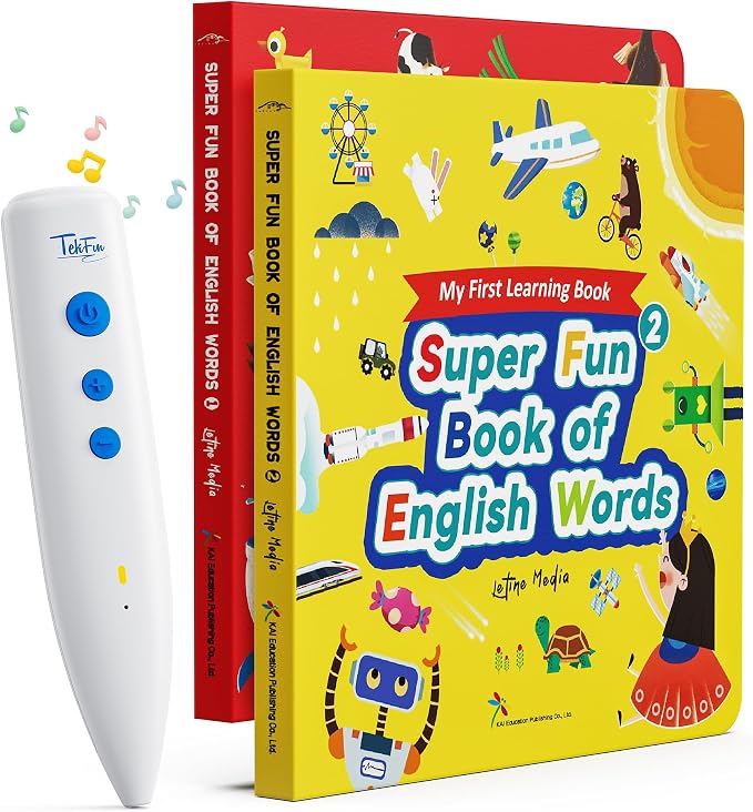 TEKFUN Interactive ABC & 123 Learning Books with Talking Pen – Educational Reading Set for Toddlers, Preschool Learning Toy for Ages 2–6 - Toys with | Sold by Uncle Wiener's Wholesale