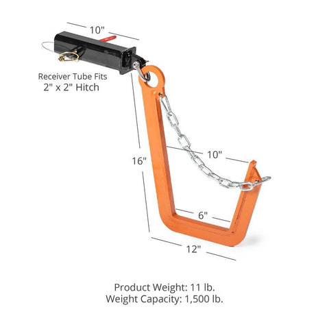 Tele - Boom Lifting J Hook – Heavy - Duty Crane & Material Handling Attachment | Model 8207071 - Skid Steer Attachment with | Sold by Uncle Wiener's Wholesale