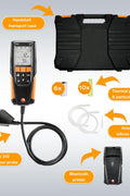 testo 310 Combustion Analyzer Kit with Printer – Combustion analyzer measuring O2, Flue gas, and CO2 – Manometer for Heating Systems – Carbon Monoxide Meter - with Black/Orange | Sold by Uncle Wiener's Wholesale