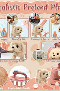 TEUVO Pet Care Play Set Robot Dog Toys for Kids 12Pcs Puppy Dog Toy Pet Walk Grooming Vet Toys Set with Interactive Electric Dog Plush & Cage Pretend Play Gifts for Girls Toddlers 3 4 5 6 7 8 Year Old - with | Sold by Uncle Wiener's Wholesale