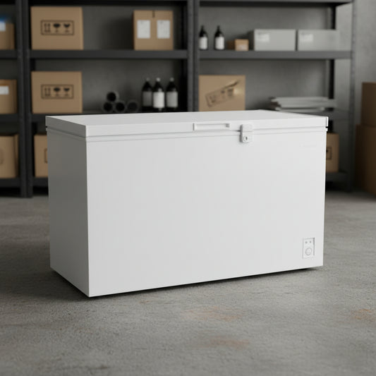 Siebel white chest freezer – 5 cu. ft. model

XF402 mid-size deep freezer – 14 cu. ft. capacity

XF650 commercial chest freezer – 23 cu. ft. size

Top-opening white freezer with lift handle

Siebel freezer lineup – multiple storage sizes