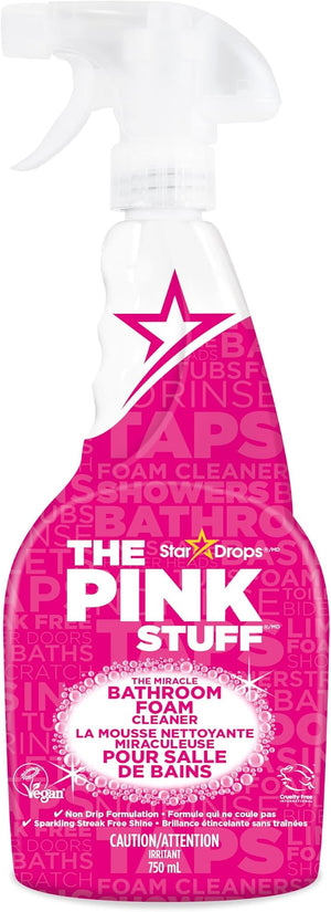 The Pink Stuff Bathroom Foam Cleaner Spray 750mL – Foaming Bath, Shower, Tub & Tile Cleaner