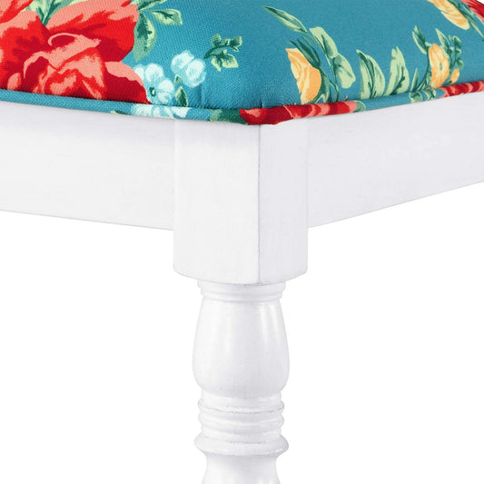 The Pioneer WomanCallie Vintage Floral Dining Chairs Made With Solid Wood Frame, Set of 2, White Finish 764053559396 - with | Sold by Uncle Wiener's Wholesale