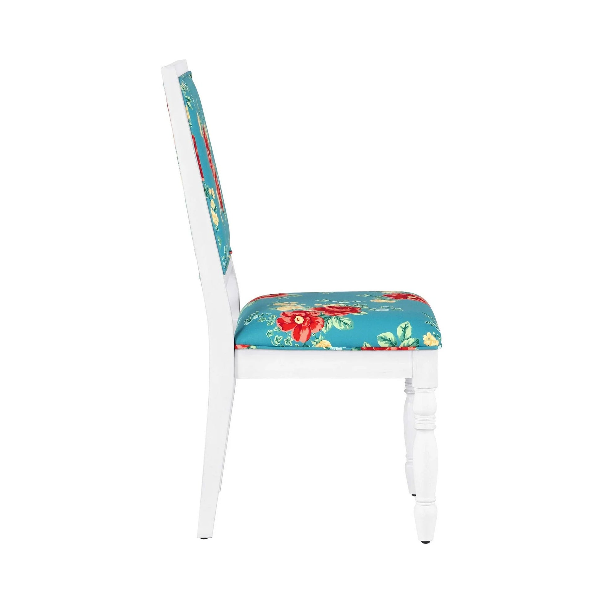 The Pioneer WomanCallie Vintage Floral Dining Chairs Made With Solid Wood Frame, Set of 2, White Finish 764053559396 - with | Sold by Uncle Wiener's Wholesale