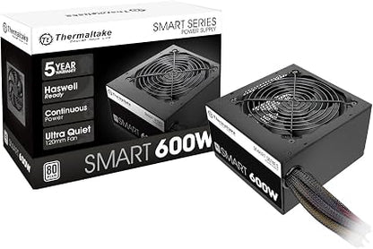 Thermaltake Smart 600W 80 PLUS Certified ATX Power Supply – Active PFC Non-Modular PSU, Black - Electronics with | Sold by Uncle Wiener's Wholesale