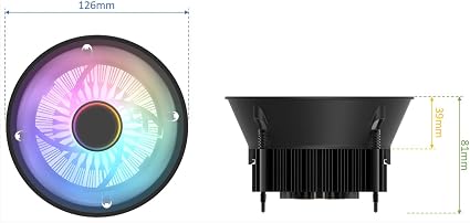 Thermaltake UX150 ARGB Sync CPU Cooler – 130mm PWM Fan, 130W Cooling, Intel LGA 1851/1700/1200/115X, Black - Electronics with | Sold by Uncle Wiener's Wholesale