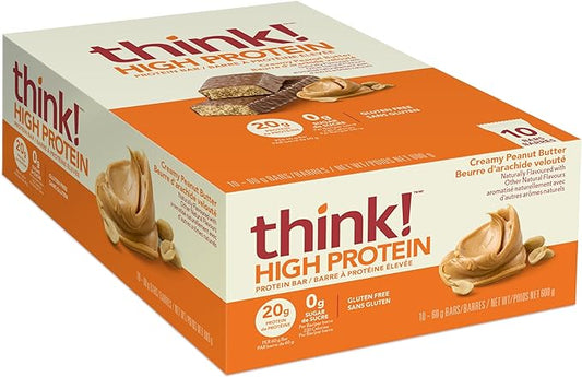 Think! High Protein Bars Assorted Flavours - Snack with Creamy Peanut Butter | Sold by Uncle Wiener's Wholesale