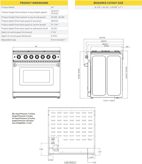 Thor Kitchen Gas Ranges – Professional Cooking for Home & Commercial Use - Gas Ranges / Kitchen Cooking Appliances / Professional Kitchen Equipment with 36" | Sold by Uncle Wiener's Wholesale