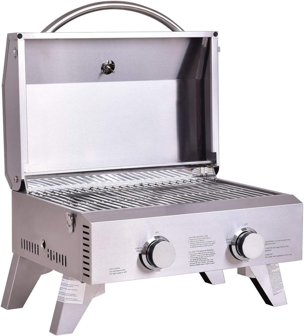 Thor Portable Stainless Steel BBQ Grill – Compact Outdoor Propane Barbecue | Model HGG2012U - Furniture with | Sold by Uncle Wiener's Wholesale