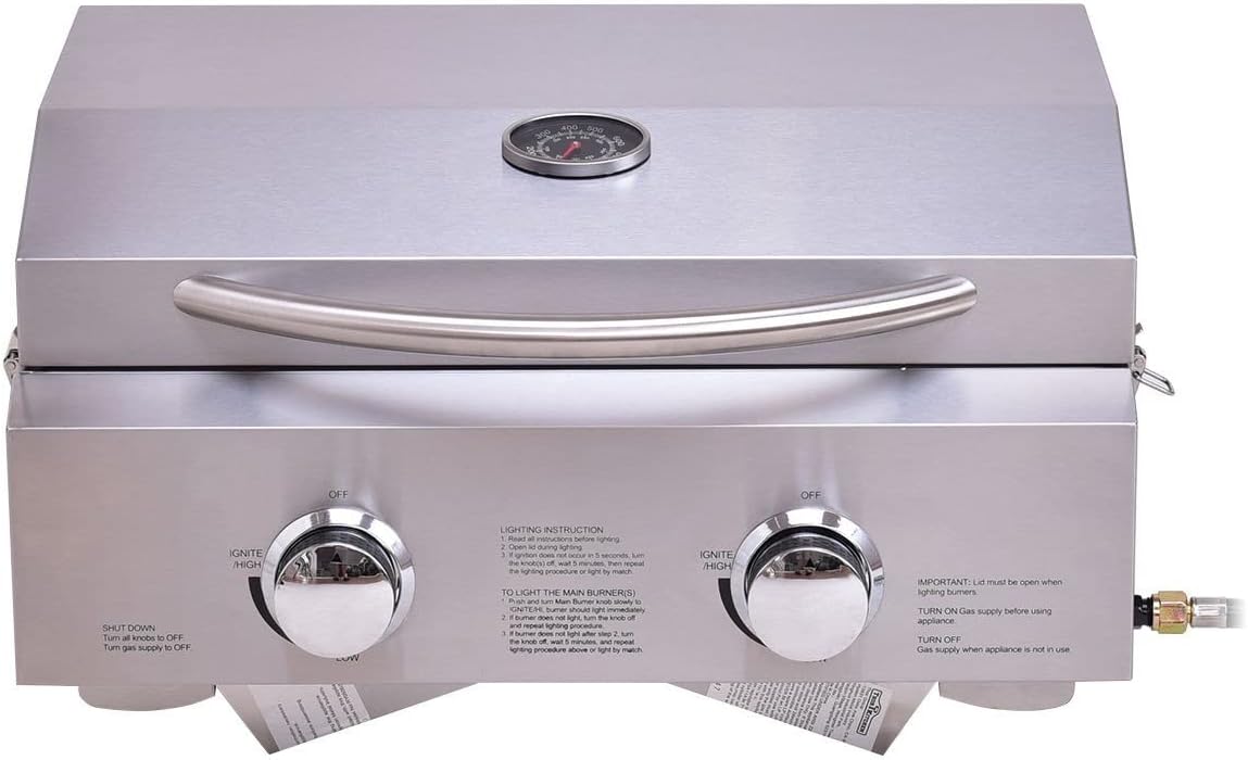 Thor Portable Stainless Steel BBQ Grill – Compact Outdoor Propane Barbecue | Model HGG2012U - Furniture with | Sold by Uncle Wiener's Wholesale