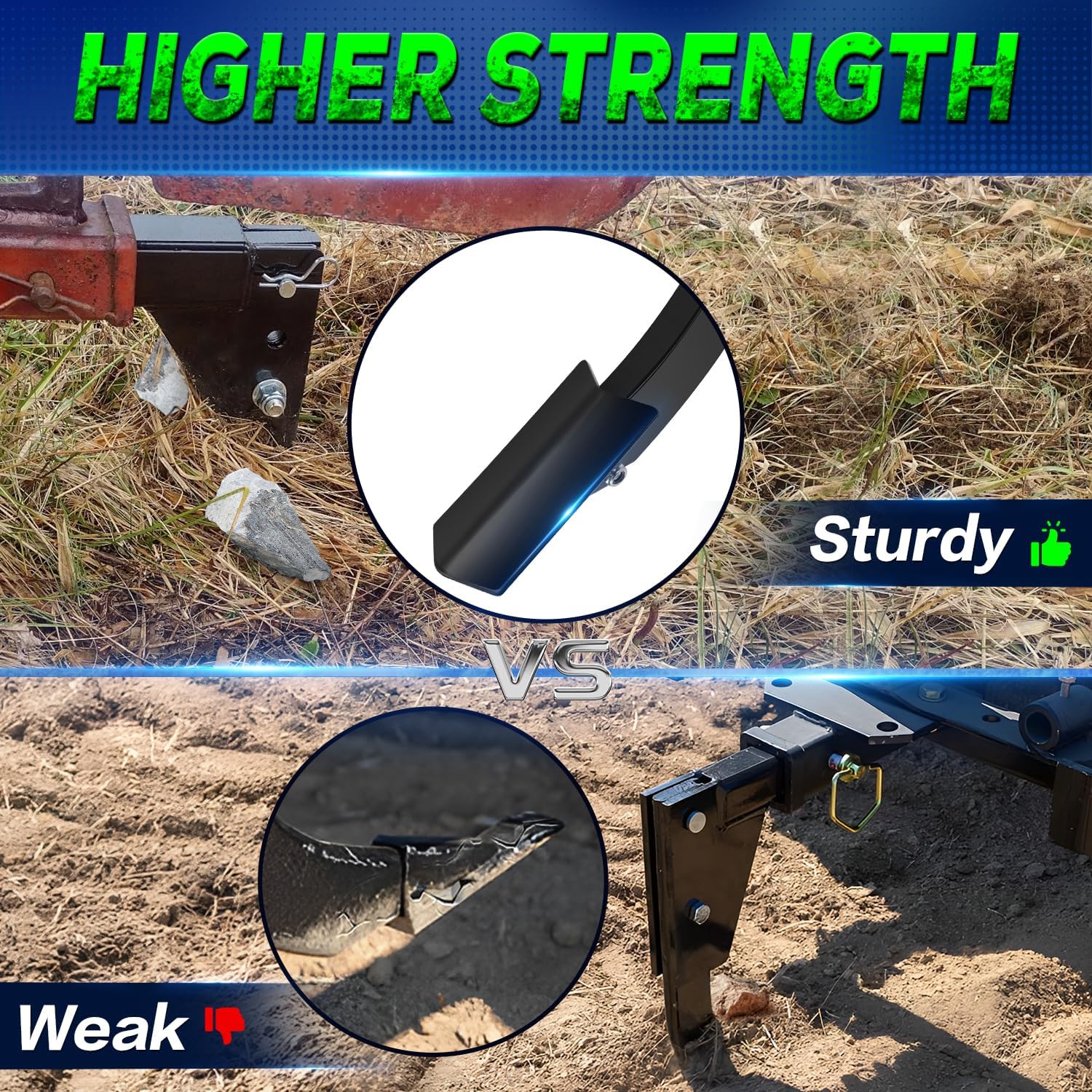 Three - Point Hitch Plow Leg – Heavy - Duty Steel Curved Plow Shank for Tractor Tillage CB5203 - with | Sold by Uncle Wiener's Wholesale