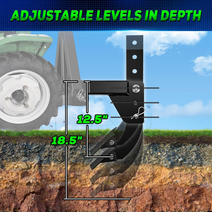 Three - Point Hitch Plow Leg – Heavy - Duty Steel Curved Plow Shank for Tractor Tillage CB5203 - with | Sold by Uncle Wiener's Wholesale