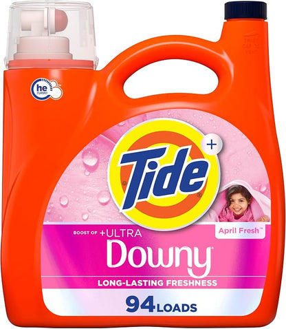 Tide Original Liquid Laundry Detergent Assorted size – assorted quantity Loads Concentrated HE Detergent for Cold Water - Home products with Tide plus Downy Liquid Laundry Detergent April Fresh Scent - 132 fl oz | Sold by Uncle Wiener's Wholesale