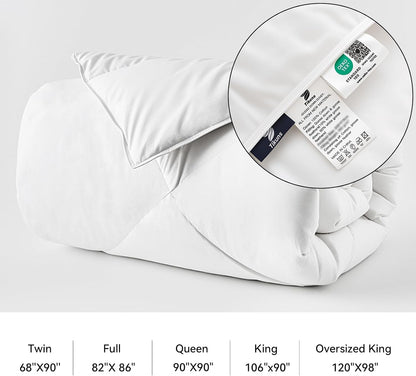 Tikuns Goose Down & Feather Duvet Insert – 100% Cotton Winter Comforter, Assorted size - Home products with Twin | Sold by Uncle Wiener's Wholesale