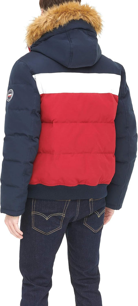 Tommy Hilfiger mens Arctic Cloth Quilted Snorkel Bomber JacketParka XXL - with | Sold by Uncle Wiener's Wholesale