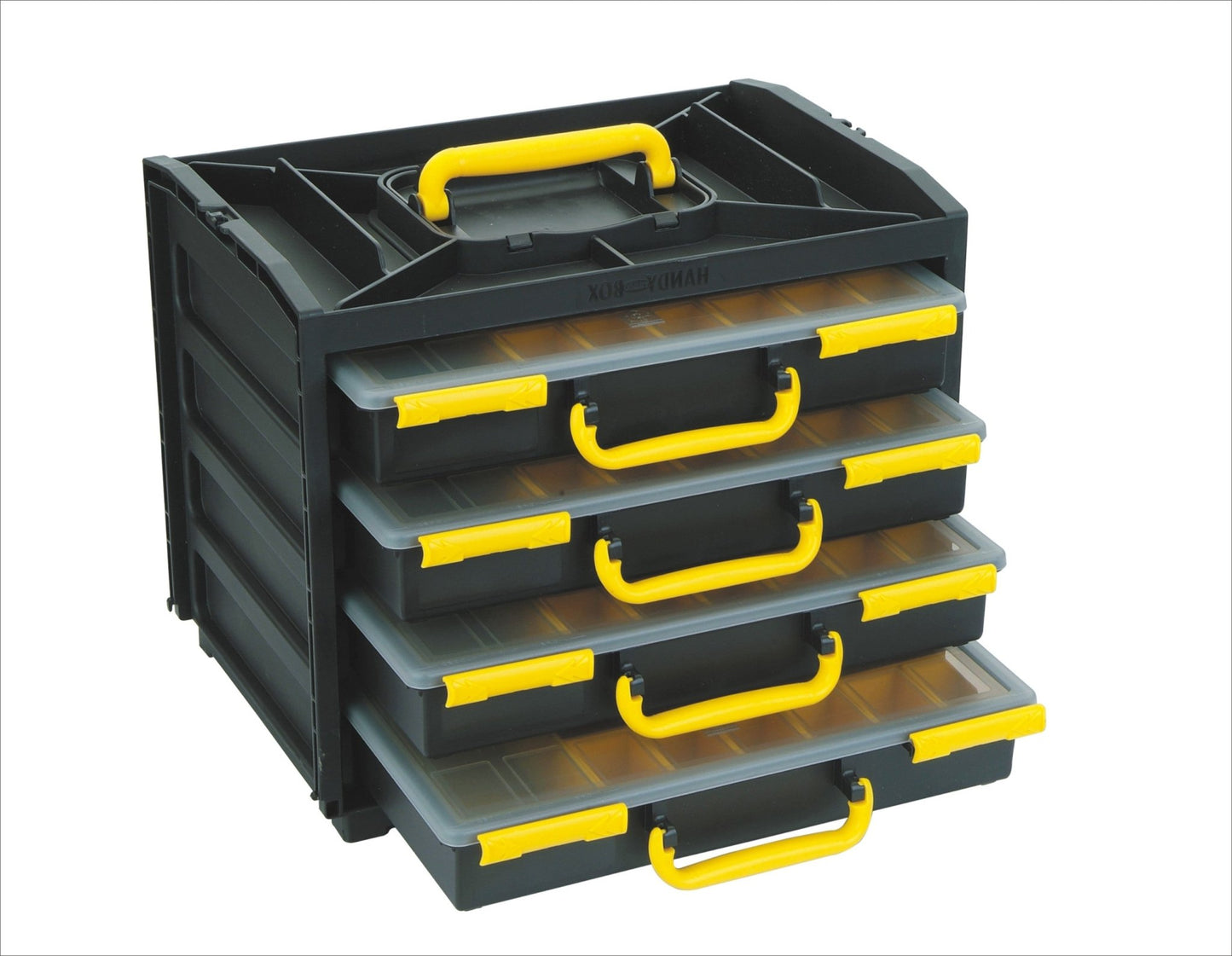 Tool Drawer Storage Cabinet with 4 Clear Plastic Parts Boxes – Durable Metal Frame Organizer MJ3133 - with | Sold by Uncle Wiener's Wholesale